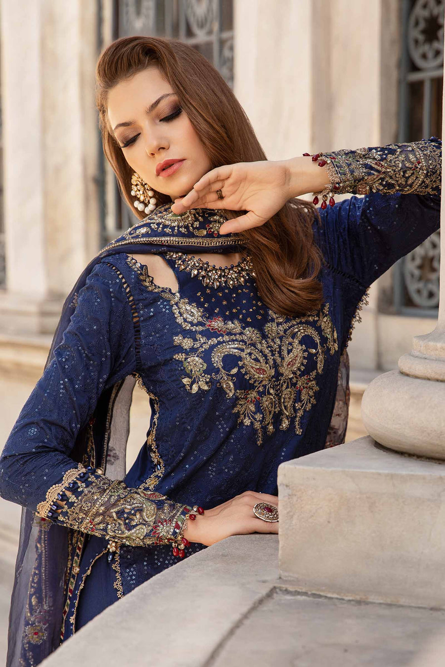 Maria B Navy Blue Oganza (AY0027)